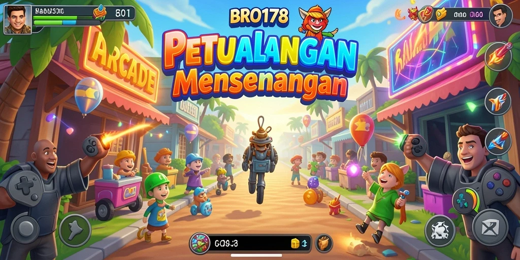 Tampilan gameplay BRO178 yang seru dan penuh warna.