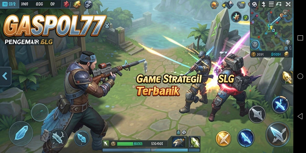 Menampilkan gameplay menarik dari GASPOL77 dengan strategi dan pertempuran.