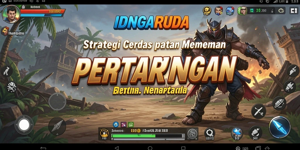 Tampilan gameplay menegangkan dalam IDNGARUDA yang mengedepankan strategi.