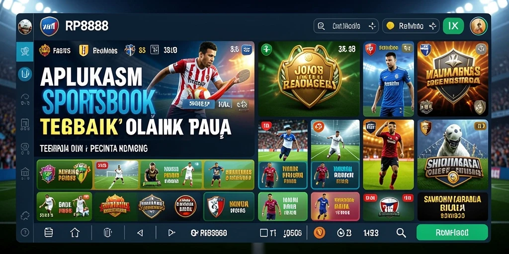 Tampilan gameplay menarik dalam aplikasi Sportsbook RP8888.